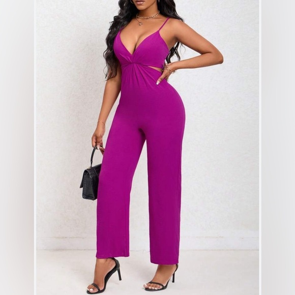 💜 CUT OUT LONG JUMPSUIT - Picture 3 of 11